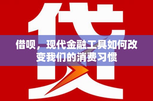 桓仁借呗，现代金融工具如何改变我们的消费习惯