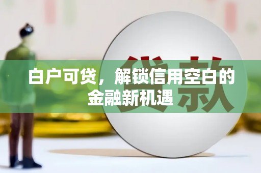安康白户可贷，解锁信用空白的金融新机遇