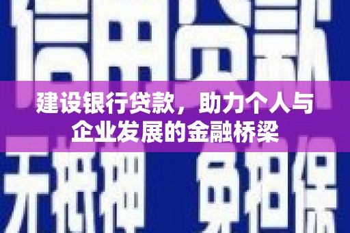 赫山建设银行贷款，助力个人与企业发展的金融桥梁