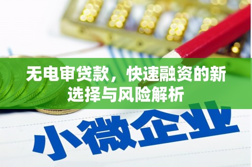 福兴无电审贷款，快速融资的新选择与风险解析