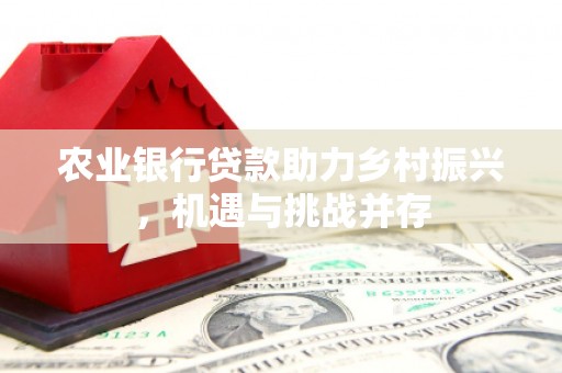 静宁农业银行贷款助力乡村振兴，机遇与挑战并存